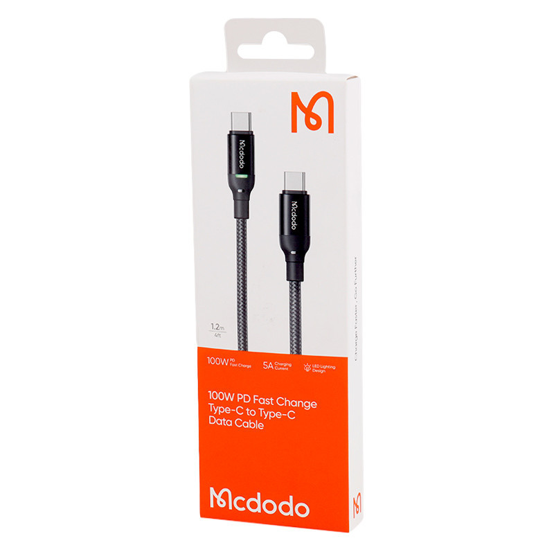 کابل تبدیل فست شارژ Mcdodo CA-2730 Type-C To Type-C PD 100W 5A 1.2m