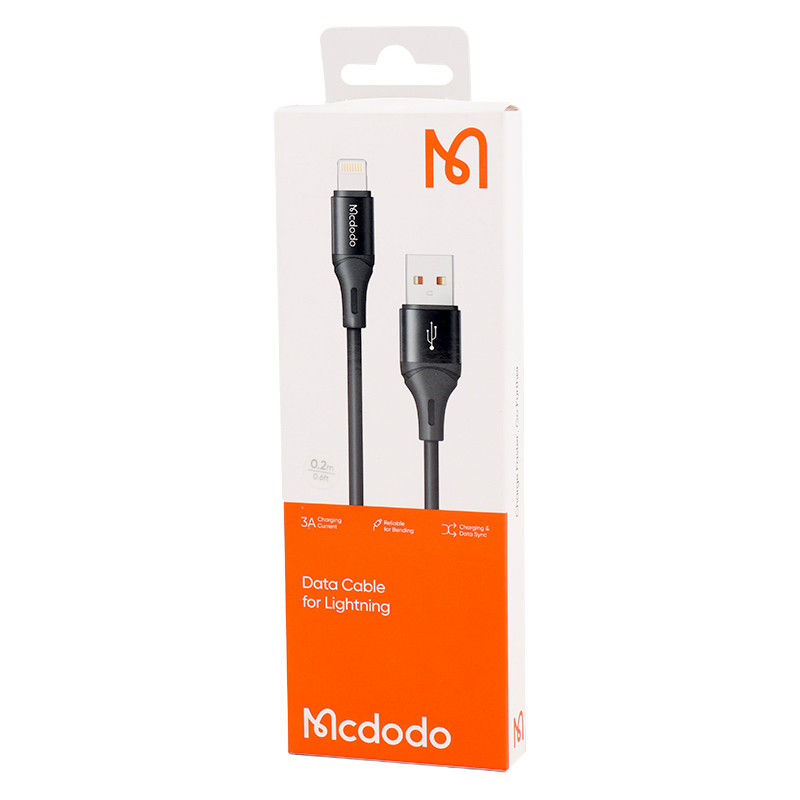 کابل کوتاه آیفونی فست شارژ Mcdodo CA-183 3A 20cm
