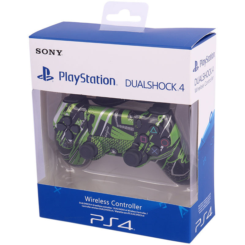 دسته بازی بی سیم SONY PlayStation 4 DualShock 4 High Copy طرح مشکی سبز
