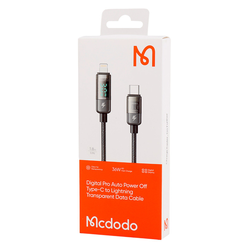 کابل تبدیل فست شارژ Mcdodo CA-3601 Type-C To Lightning PD 36W 3A 1.8m