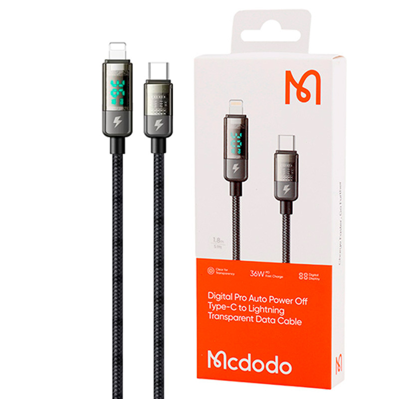 کابل تبدیل فست شارژ Mcdodo CA-3601 Type-C To Lightning PD 36W 3A 1.8m