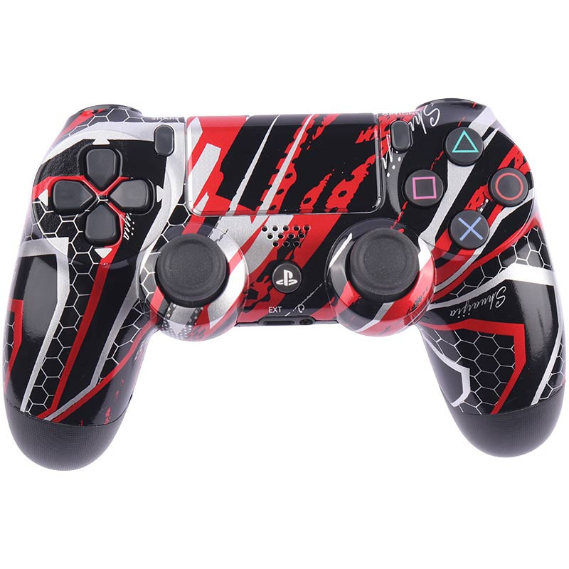 دسته بازی بی سیم SONY PlayStation 4 DualShock 4 High Copy طرح مشکی قرمز