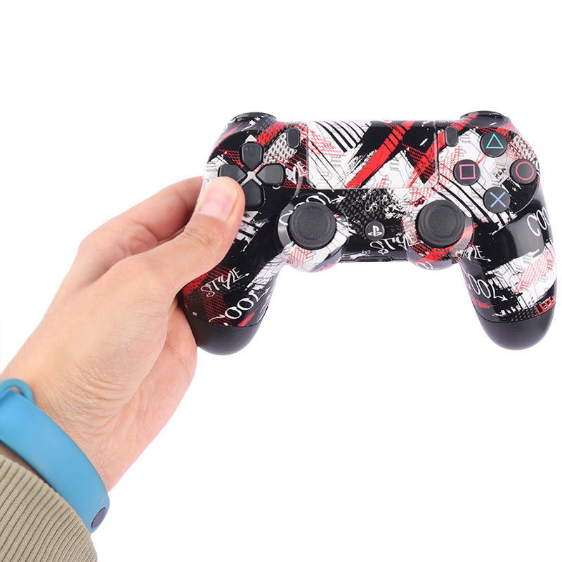 دسته بازی بی سیم SONY PlayStation 4 DualShock 4 High Copy طرح Style Cool مشکی سفید قرمز