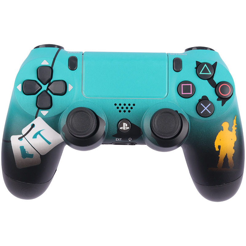 دسته بازی بی سیم SONY PlayStation 4 DualShock 4 High Copy طرح کانتر مشکی سبز