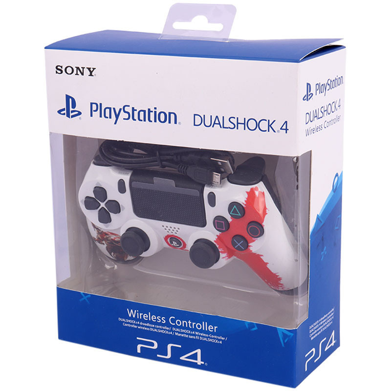 دسته بازی بی سیم SONY PlayStation 4 DualShock 4 High Copy طرح GOD OF WAR سفید قرمز کد 2