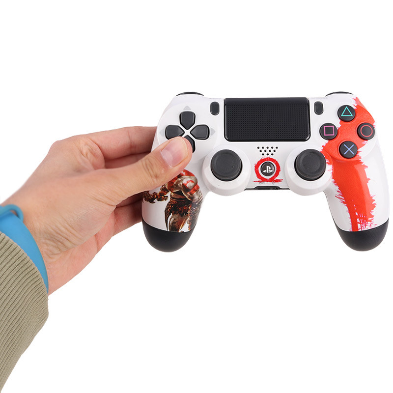 دسته بی سیم SONY PlayStation 4 DualShock 4 High Copy طرح GOD OF WAR سفید قرمز کد 2
