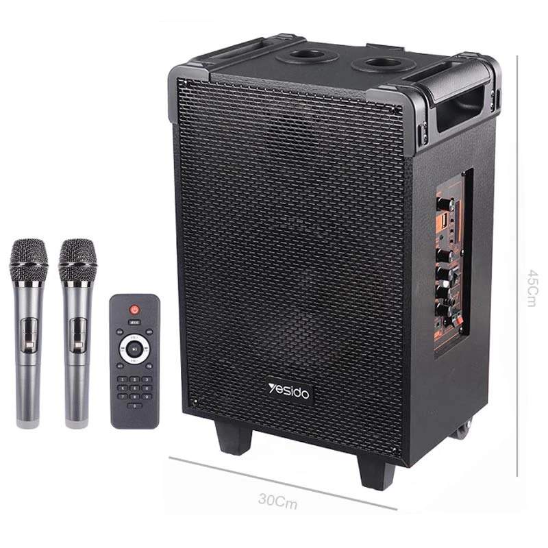 اسپیکر چمدانی بلوتوثی رم و فلش خور Yesido YSW15 + میکروفون و ریموت کنترل