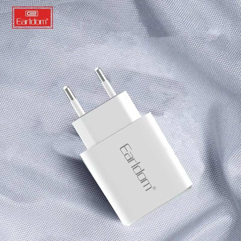 شارژر دیواری فست شارژ Earldom ES-EU15 2.4A 12W + کابل تایپ سی
