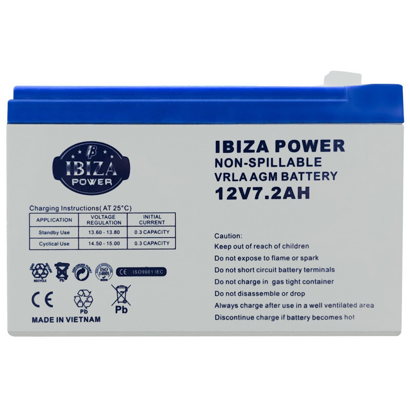 باتری ۱۲ ولت Ibiza 7200mAh