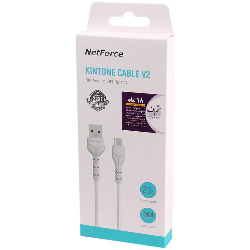 کابل میکرو یو اس بی Netforce NC-144 2.1A 1m