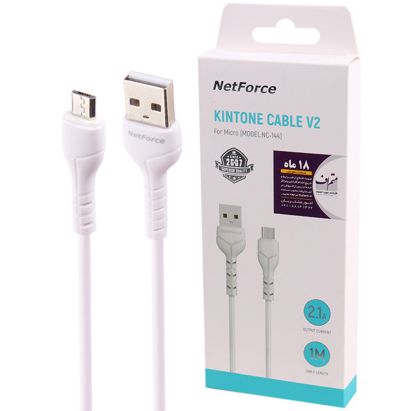 کابل میکرو یو اس بی Netforce NC-144 2.1A 1m