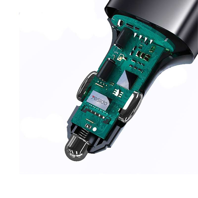 شارژر فندکی فست شارژ Yesido Y46 QC3.0 PD 3A 18W