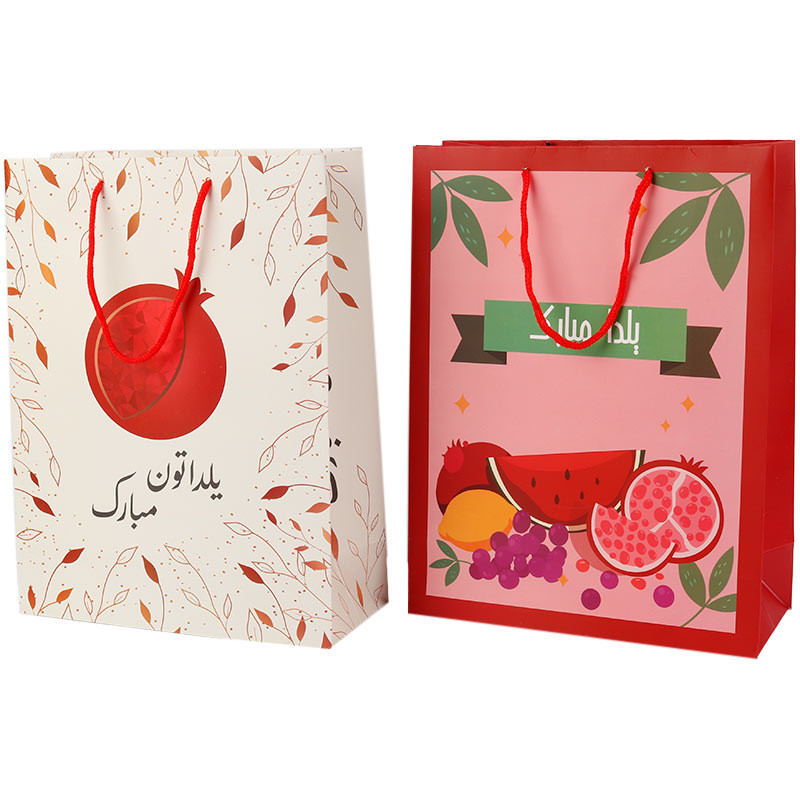 ساک دستی مقوایی طرح یلدا کد 3