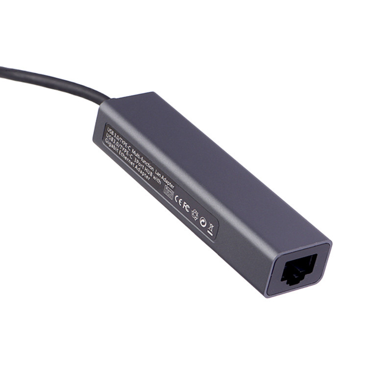 کابل تبدیل شبکه Ifortech Type-C To LAN + هاب USB 3Port
