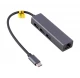 کابل تبدیل شبکه Ifortech Type-C To LAN + هاب USB 3Port