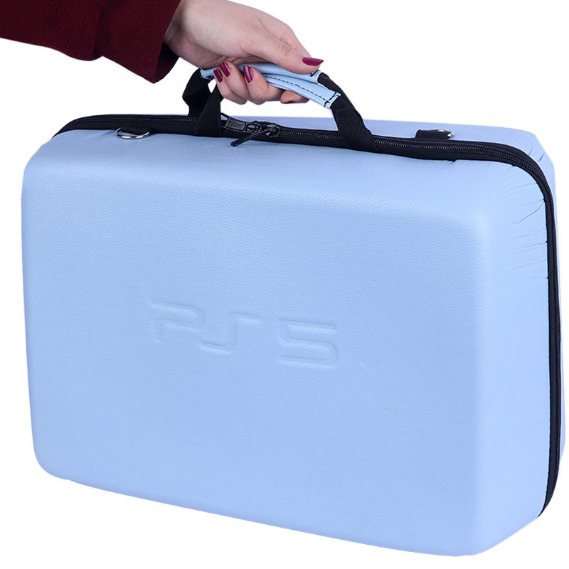 کیف کنسول بازی PS5 چرمی آبی روشن