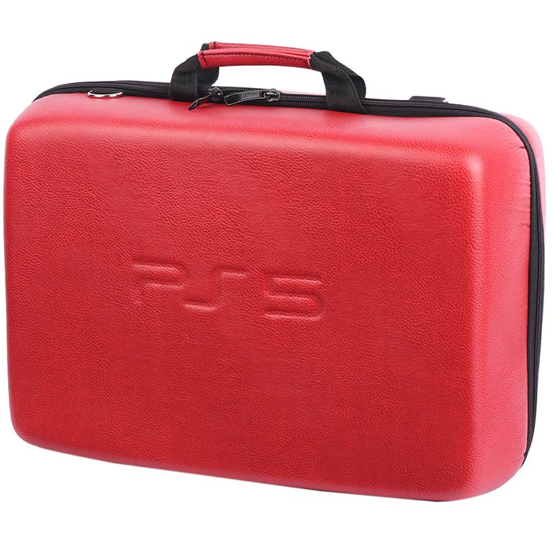 کیف کنسول بازی PS5 چرمی قرمز