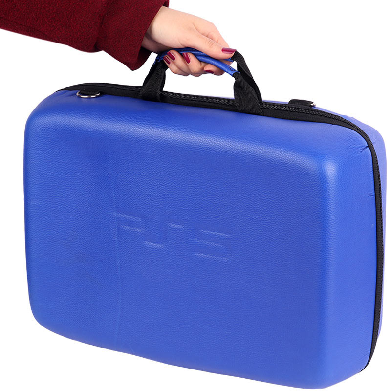 کیف کنسول بازی PS5 چرمی آبی کاربنی