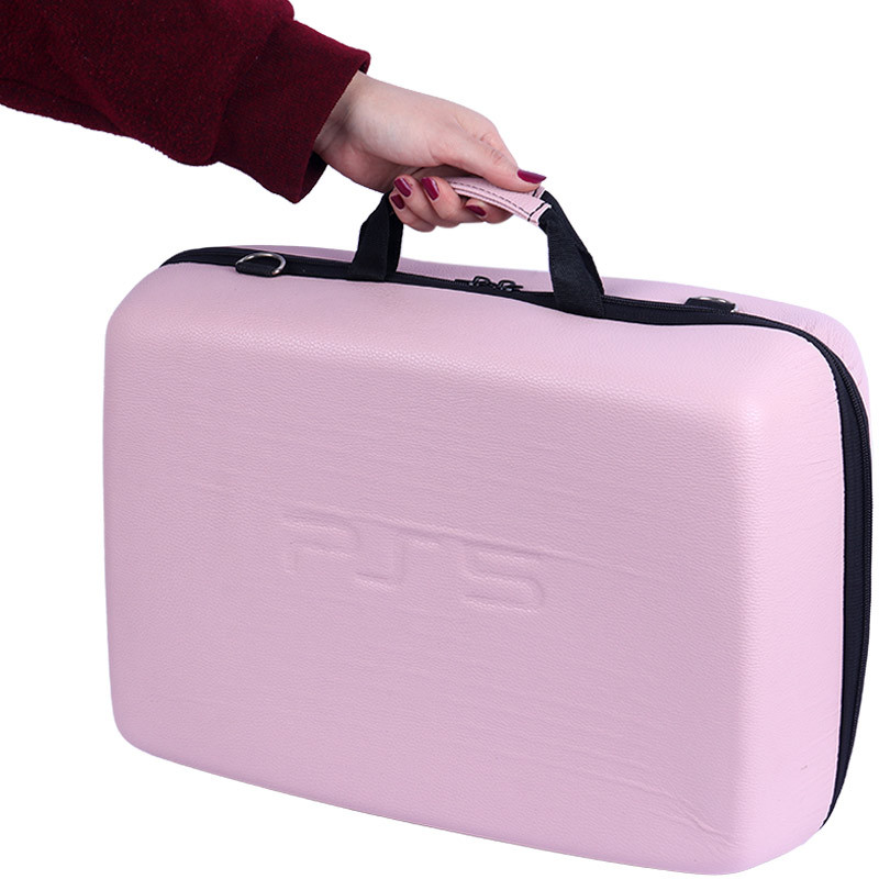 کیف کنسول بازی PS5 چرمی صورتی