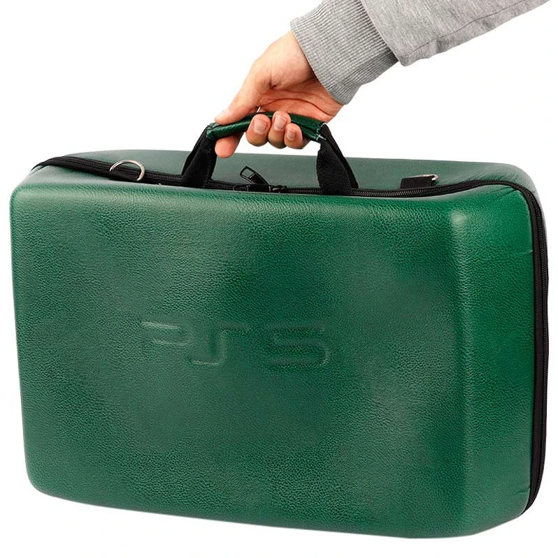 کیف کنسول بازی PS5 چرمی سبز تیره