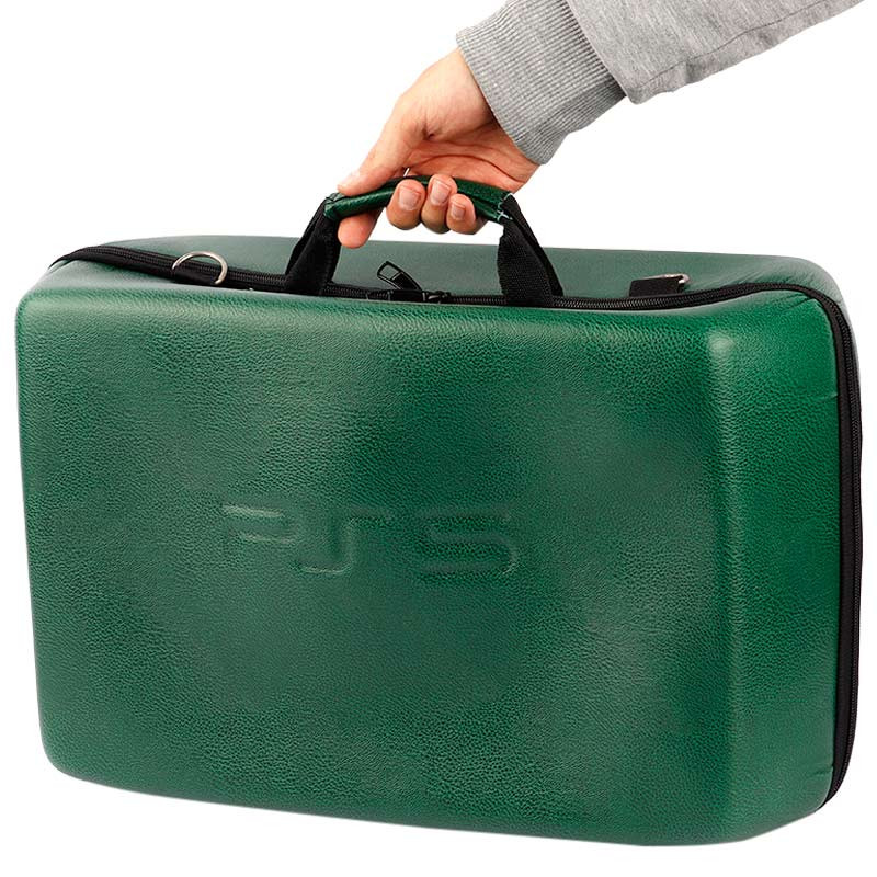 کیف کنسول بازی PS5 چرمی سبز تیره