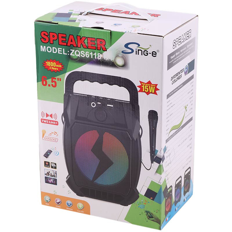 اسپیکر بلوتوثی فلش خور ZQS6118 + میکروفون