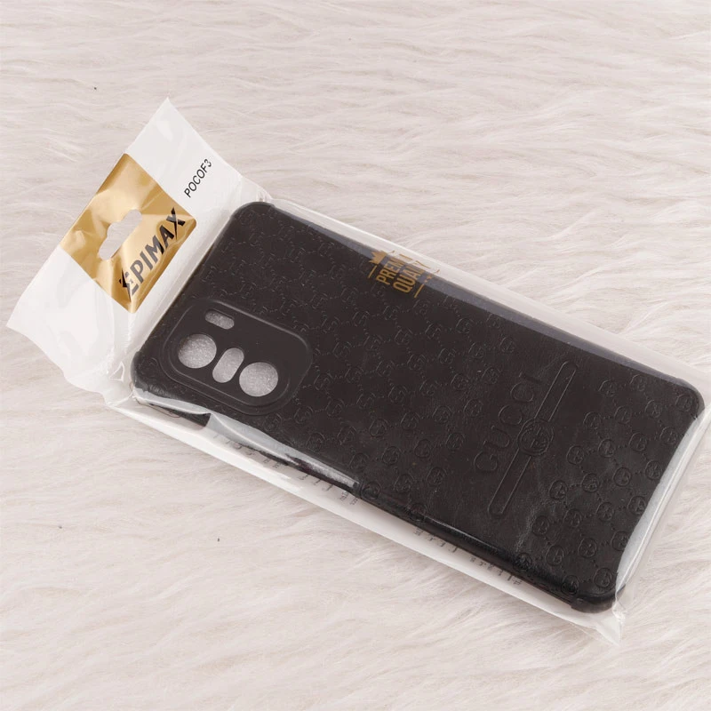 قاب چرمی Epimax طرح Gucci محافظ لنزدار Xiaomi Poco F3
