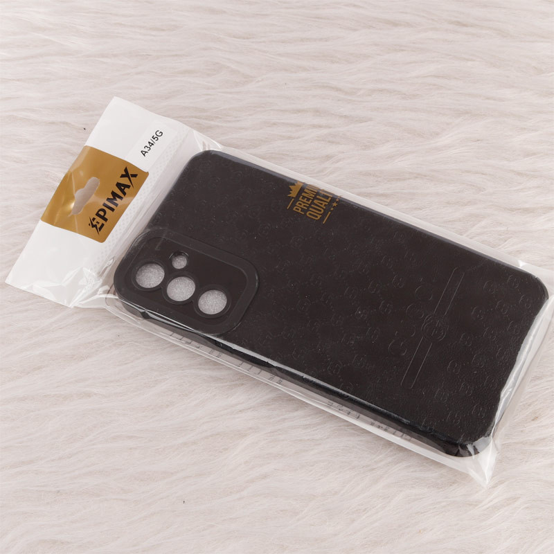 قاب چرمی Epimax طرح Gucci محافظ لنزدار Samsung Galaxy A34 5G
