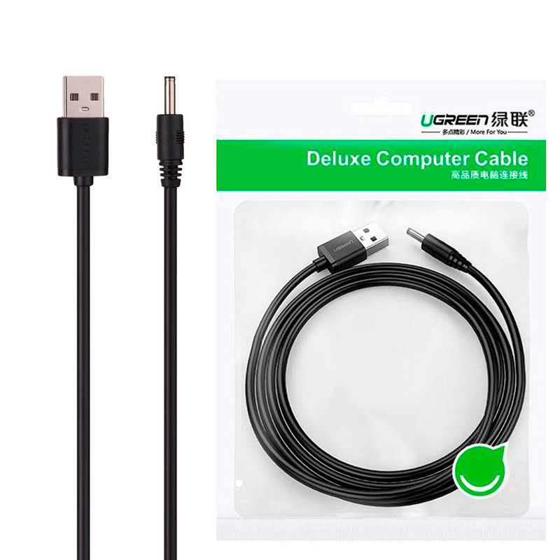 کابل سوزنی Ugreen 10376 USB To DC 2A 1m