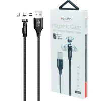 کابل ۳ سر مگنتی فست شارژ Yesido CA-68 2A 1m