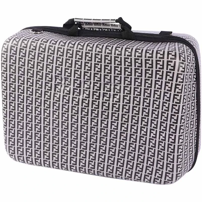 کیف کنسول بازی PS5 چرمی طوسی طرح Fendi