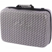 کیف کنسول بازی PS5 چرمی طوسی طرح Fendi