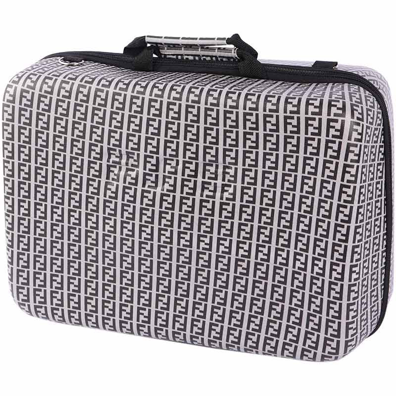 کیف کنسول بازی PS5 چرمی طوسی طرح Fendi