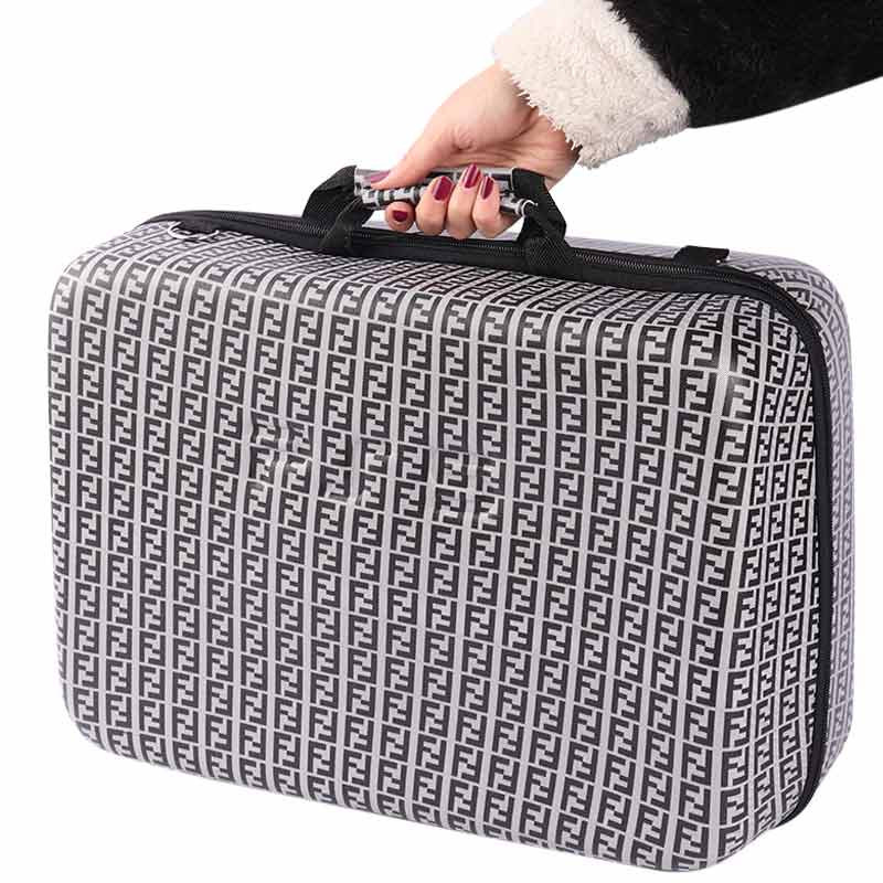 کیف کنسول بازی PS5 چرمی طوسی طرح Fendi