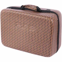 کیف کنسول بازی PS5 چرمی قهوه ای طرح Fendi