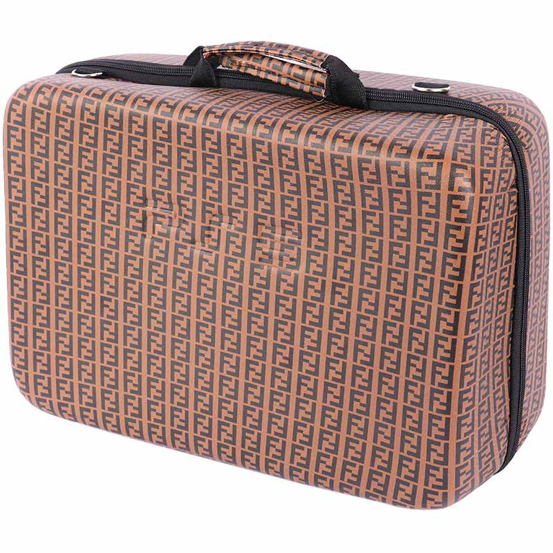 کیف کنسول بازی PS5 چرمی قهوه ای طرح Fendi