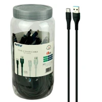 کابل کوتاه تایپ سی فست شارژ Nitu NC251 3A 25cm بسته ۴۰ عددی