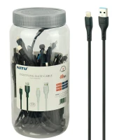 کابل کوتاه آیفونی فست شارژ Nitu NC252 2.4A 25cm بسته ۴۰ عددی