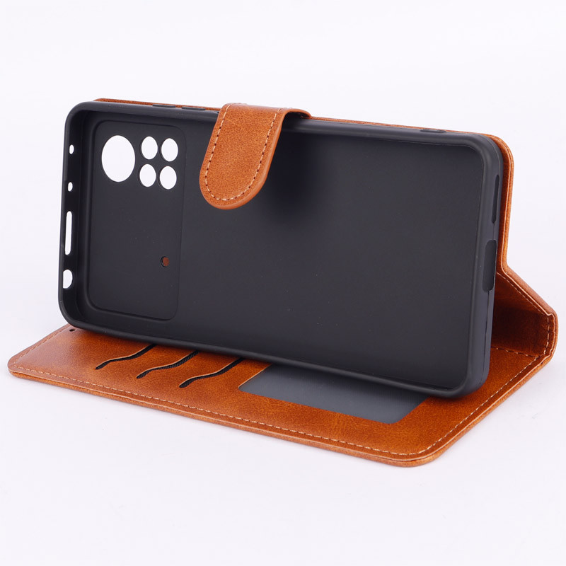 کیف چرمی مگنتی محافظ لنزدار Xiaomi Poco X4 Pro 5G