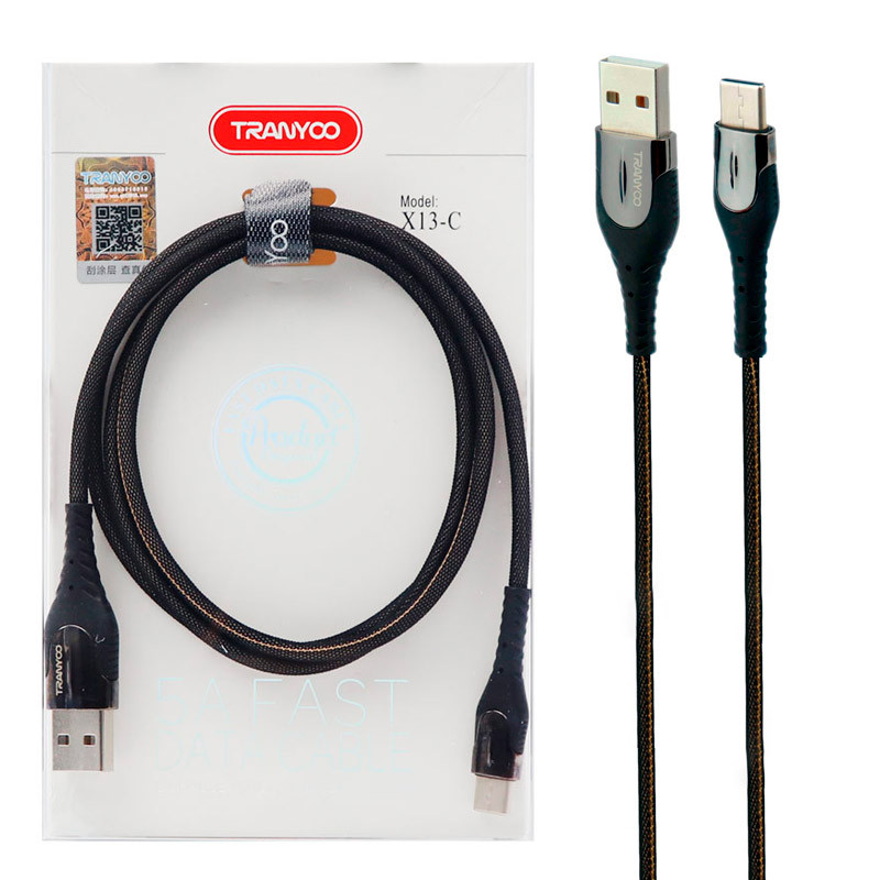 کابل فست شارژ Tranyoo X13-C 5A Type-C 1m