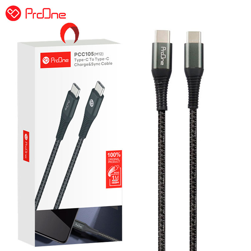 کابل تبدیل فست شارژ ProOne M12 PCC105 Type-C to Type-C 3A 1m