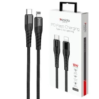 کابل تبدیل فست شارژ Yesido CA-48 Type-C to Lightning 2A 1.2m