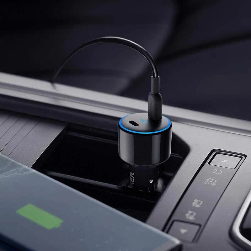 شارژر فندکی فست شارژ Anker PowerDrive+ III Duo PD 3A 30W