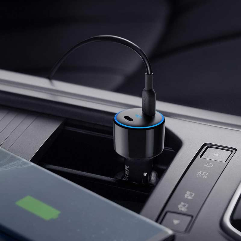 شارژر فندکی فست شارژ Anker PowerDrive+ III Duo PD 3A 30W