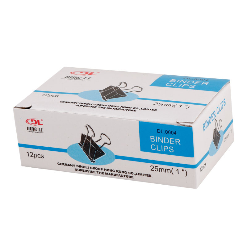 گیره دوبل DL Dingli DL.0004 25mm بسته ۱۲ عددی