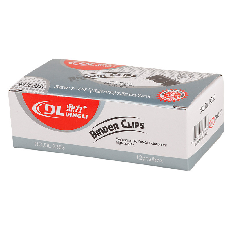 گیره دوبل DL Dingli DL.8353 32mm بسته ۱۲ عددی