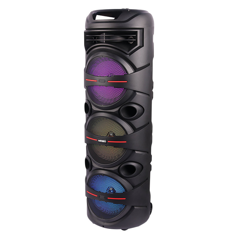 اسپیکر چمدانی بلوتوثی رم و فلش خور Kimiso QS-8208 + میکروفون و ریموت کنترل