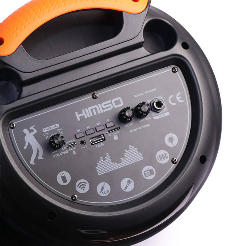 اسپیکر چمدانی بلوتوثی رم و فلش خور Kimiso QS-8208 + میکروفون و ریموت کنترل