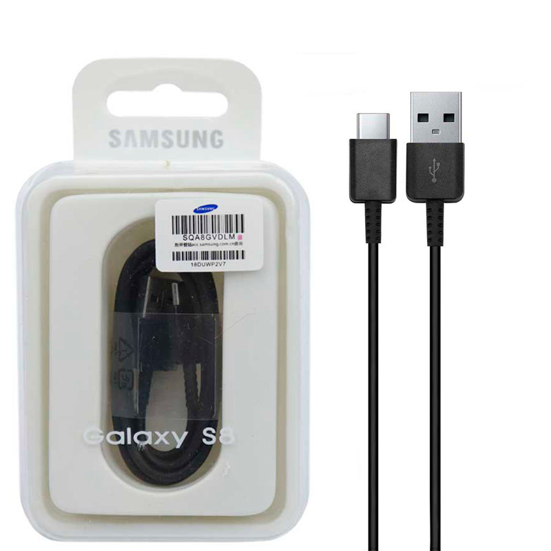 کابل اورجینال samsung S8 Type-C 2A 1.2m پکدار