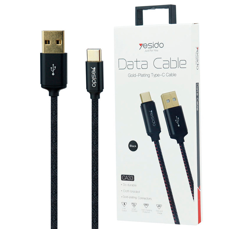 کابل تایپ سی Yesido CA33 1.2m روکش دار